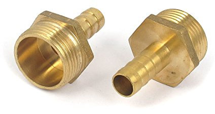 sourcing map Raccord Cannelé Filetage mâle BSP 3/4BSP en laiton à 10 mm pour tuyau droit adaptateur 2PCS