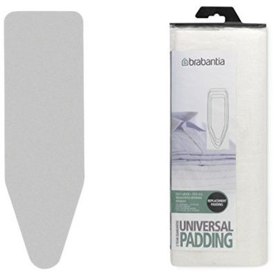 Brabantia Ironing Board Cover and Replacement Felt Pad Bundle, Size B - Metallised Silver