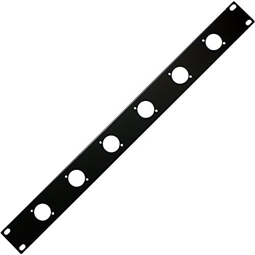 6 Port/Way/Hole XLR Patch Panel - 1U 19 Rack Mount D-Type Connectors - Audio