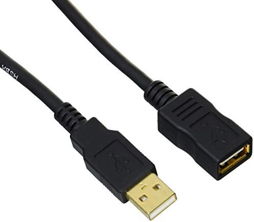 Amazon Basics Rallonge Câble USB 2.0 mâle A vers Femelle A 2 m, Noir, pour Caméras, imprimantes