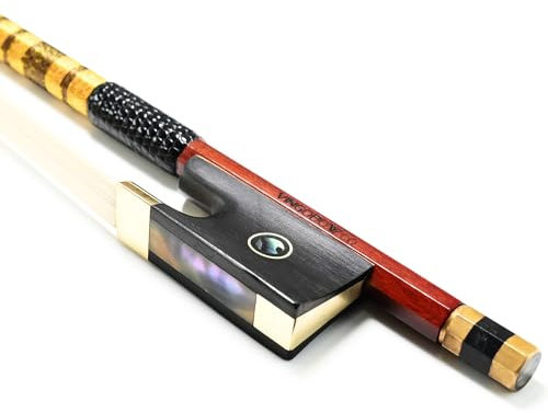 VINGOBOW Ein feiner Pernambuco Geigenbogen Violine Geigen bogen warmer Klang schnelle Reaktion guter Ebenholzfrosch mit Messinglegierung
