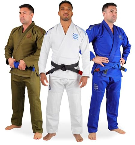 Sanabul Essentials V.2 Ultraleichtes BJJ Jiu Jitsu Gi mit vorgeschrumpftem Stoff (Weiß, A0)