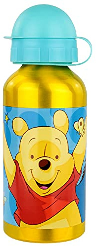 P:os 68928 – drickflaska för barn av aluminium, ca 400 ml, med Nalle Puh-motiv och gjuten fyllningsöppning, bpa- och ftalatfri