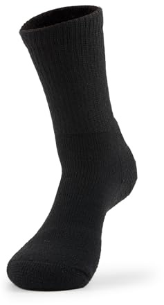 Thorlos Unisex Tennis Crew Sock, Black, L
