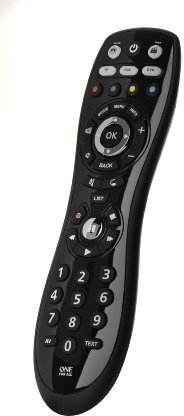 One For All Simple 3 Universal Fernbedienung TV - Steuerung von 3 Endgeräten - TV / Smart TV Set Top und DVD/Blu-ray Player- Funktioniert garantiert mit allen Herstellermarken – URC6430