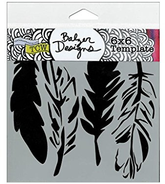 Crafter's Workshop Templates 6X6-4 Feathers