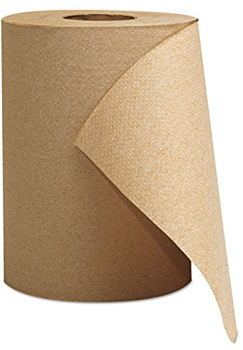 GEN 1804 Hardwound Roll Towels 1-Ply Brown 8-Inch x 300 ft 12 Rolls/Carton
