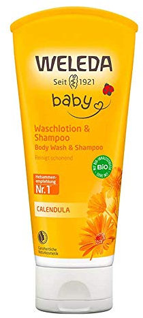 Weleda Calendula Waschlotion, reinigt sanft und pflegt, 4er Pack (4 x 200ml)