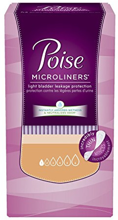 Poise Microliners, Long Length - Lightest Absorbency, 50 Count (Pack of 2)