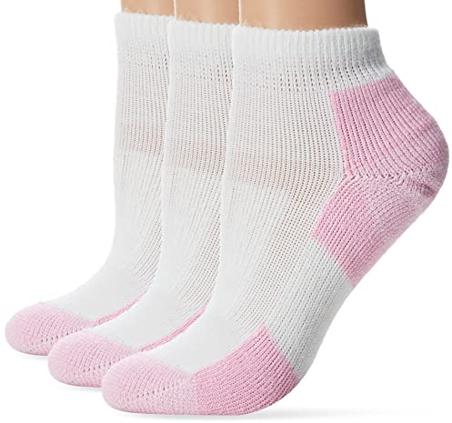 Thorlos Women's DWMXW Walking Thick Padded Ankle Sock, Pink (3 Pack), Small
