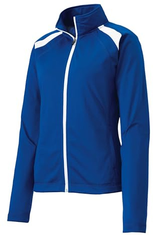 SPORT-TEK Women's Tricot Track Jacket | Lightweight Zip Up for Women, Athletic & Casual Spring Jacket
