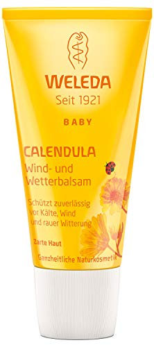 WELEDA Baby Calendula Wind- und Wetterbalsam, Naturkosmetik Gesichtscreme und Handcreme für den Schutz von trockener Haut vor rauer Witterung und Kälte (1 x 30 ml)
