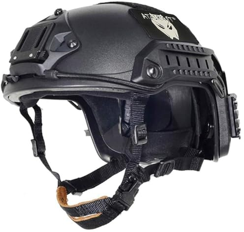 ATAIRSOFT Adjustable Maritime Helmet ABS for Airsoft Paintball(Black,M/L)
