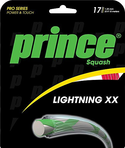 Prince Lightning XX Squash String Set, Color- Red
