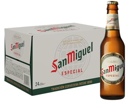 San Miguel Especial, Birra Bottiglia, Cassa, Pacco da 24x33cl