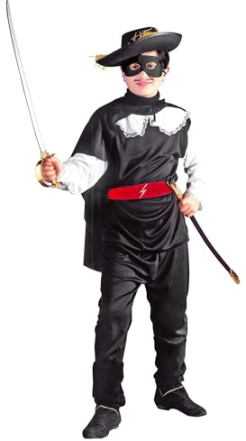 W WIDMANN MILANO Party Fashion pojkar Widmann Widmann 38387 – Barndräkt maskerad bandit, topp med byxor och bälte, musketiter, rånare, skurk, temafest, karneval