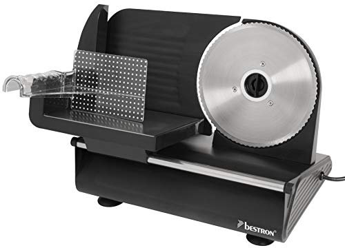 Bestron Allesschneider, Schnittstärke 0-15 mm, 2 Geschwindigkeiten, 150 Watt, Schwarz