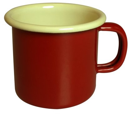 Dexam 17819188 Vintage Home Enamelware 150ml Espresso Mug, Claret Red