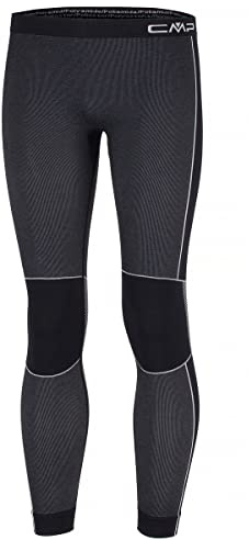 CMP - Pantaloni Lunghi Senza Cuciture per Bambini, Nero, 10/12