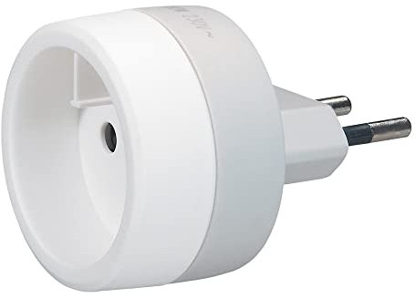 LEGRAND | Adaptateur 4x4,8 2P France Plastique, Permet Le Branchement D'Une Fiche Ø4,8mm Sur Une Prise 2P Ø4mm, Avec Éclips De Protection Pour Enfants, Blanc Et Gris