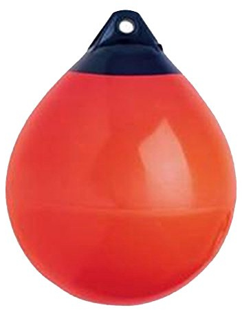 X-Haibei 1 Boat Fender Ball Round Anchor Buoy, Dock Bumper Ball Inflatable Vinyl Shield Protection Marine Mooring Buoy Red, A29 (D11.8*H13.8 inch)