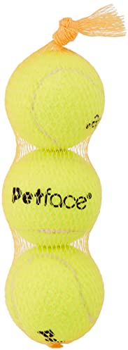 Petface Super tennisbollar för hundar, kasta och apportera, utomhusträning, 3 stycken