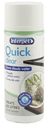 Interpet Quick Clear Aquarium Fish Tank Treatment, 125 ml, Rapidly Clears Cloudy Water, Natural and Safe Ingredients, for Freshwater Aquariums