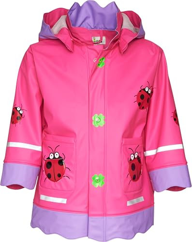 Playshoes Regenjacke Unisex Kinder Wind- und wasserdicht Regenmantel Regenbekleidung, Glückskäfer, 80