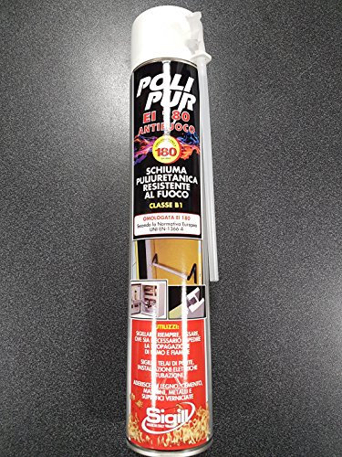 SCHIUMA POLIURETANICA IGNIFUGA -EI 180- ANTIFUOCO ALTE TEMPERATURE 750ML - PIGAL