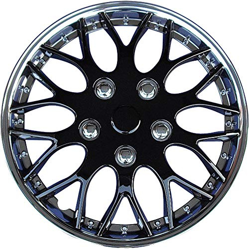 AUTO-STYLE Satz Radzierblenden Missouri 15-Zoll Chrom/Schwarz