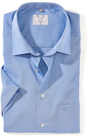 Marvelis Comfort Fit Chemise à Manches Courtes avec Poche Poitrine Blanche