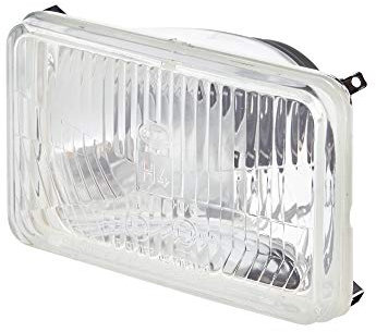 HELLA Halógena Óptica de faro, faro principal - 12V / 24V - rectangular - Número de referencia: 12.5 - transparente - Conector: Conector plano - derecha/izquierda - Cant.: 1 - 1LB 003 177-081