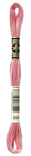 DMC Thread 6-Strand Embroidery Cotton 8.7 Yards Medium Rose 117-899 (12-Pack)
