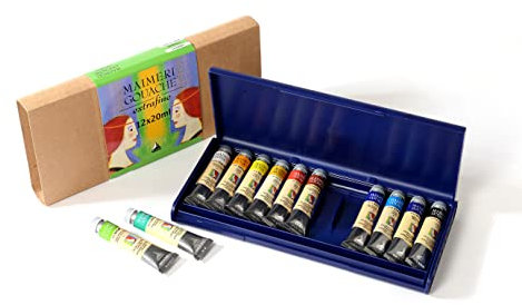 MAIMERI Gouache, Künstler Gouachefarbe, Kunststoffetui, Set, sortierte Farben, 12Stk - M2098335