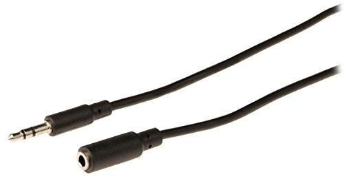 Valueline VLAP22050B30 - Câble rallonge audio Jack 3,5 mm mâle vers Jack 3,5 mm femelle - Noir - 3,00 m