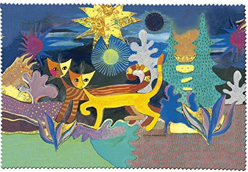 Fridolin 18862 Brillenputztuch Rosina Wachtmeister - Wonderland, Mikrofaser, 18 x 12.5 cm