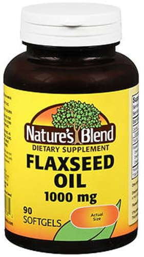 Nature's Blend Flaxseed Oil 1000mg Gelcaps 90 Ct