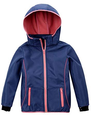 M2C Girls Hooded Fleece Lined Waterproof Windproof Jacket 5T Blue