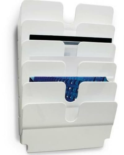 Durable 1700014 Flexiplus Présentoir Mural Composé de 6 Corbeilles Format A4 Paysage Coloris Blanc