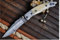 Perkin Taschenmesser - Die Hand von Damaskus, Damaszener Stahl, 8.89 cm Klinge, Knochengriff, Outdoor, Unisex, Wiederverwendbar