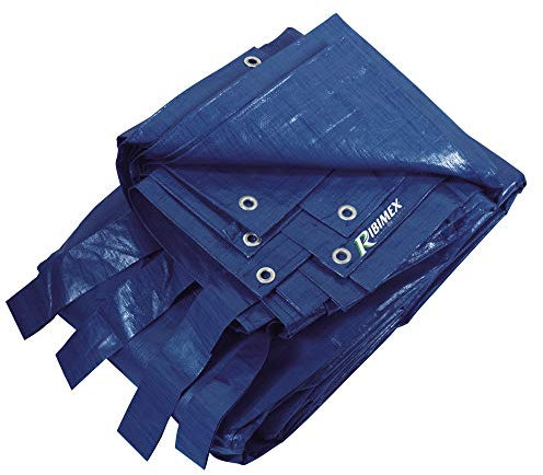 Ribimex Telone per Piscina Rettangolare 6x10 m in Polietilene con Trattamento Anti-UV, Rete di Scolo per Deflusso Acqua Piovana, Ideale per Proteggere Piscine Private da Agenti Esterni - PRBP14006X10