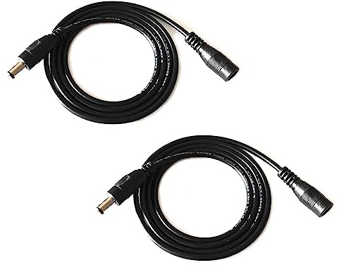2pcs/pack 1 m schwarz 5,5mm x 2,1 mm DC Strom Stecker Zum Buchse Verlängerung Anschlusskabel Kabel,DC sind Verlängerungskabel