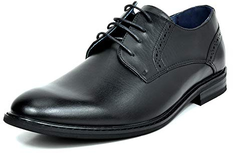 Bruno Marc Chaussures de Ville Homme Oxfords Classique Chaussure Costume Fermeture à Lacets Entreprise Officiel pour Travail Prince-16,Size 44,Noir,PRINCE-16