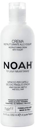 Noah Natural Restructuring Hair 2.2 Creme mit Joghurt für trockenes, sprödes und stumpfes Haar, pflegend & reparierend, vegan, tierversuchsfrei, ohne Parabene & Silikon, pflanzliche Formel, 250 ml
