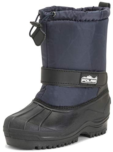 Polar Unisex Bambini Coulisse Chiusura Nylon Neve Pioggia Pelliccia Stivali - NAV37 AYC0159