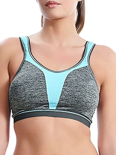 Freya Women's Active Soft Cup Crop Top Sports Bra, Carbon, 32C