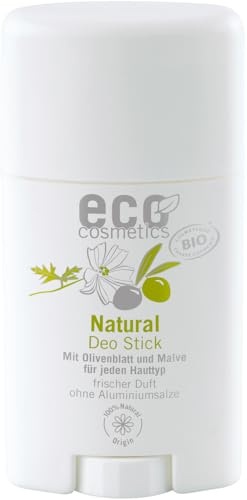 eco cosmetics Natural Déodorant en stick à la feuille d'olivier et mauve (1 x 50 ml)