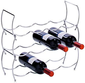 Zeller 27356 Weinregal, 3-er Set 42 x 14 x 14 cm, chrom