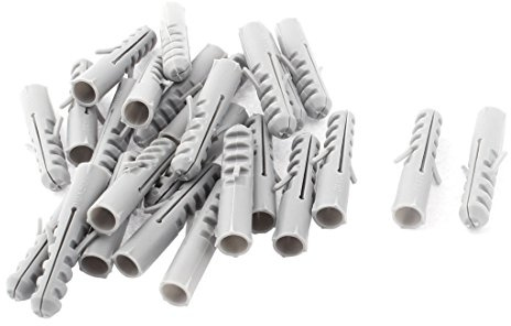 uxcell® M10x50mm Plastic Anchors Lag Expansion Nails Plugs Screws Clips 25Pcs