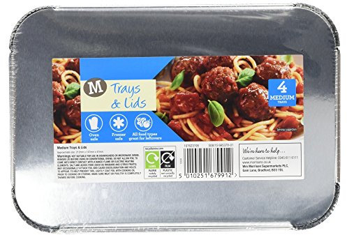 Morrisons Medium Trays and Lids, 4 trays